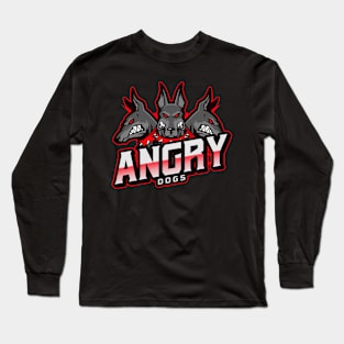 Three Angry dogs Long Sleeve T-Shirt